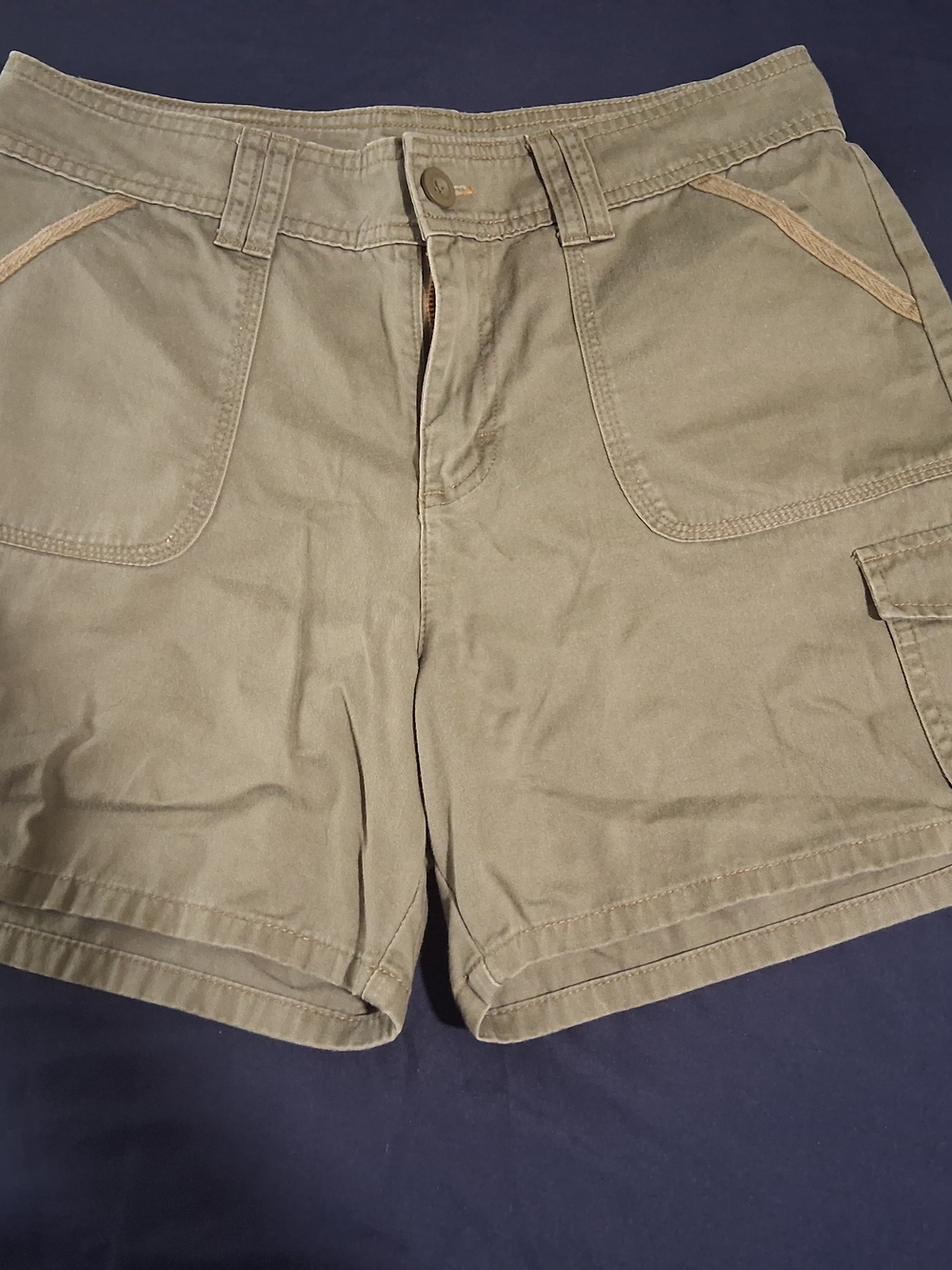 Lee Olive Green Cargo Shorts for Women